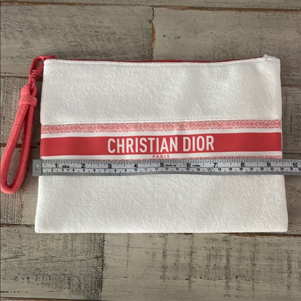 Dior White and Orange Cosmetic Bag - Picture 5 of 6